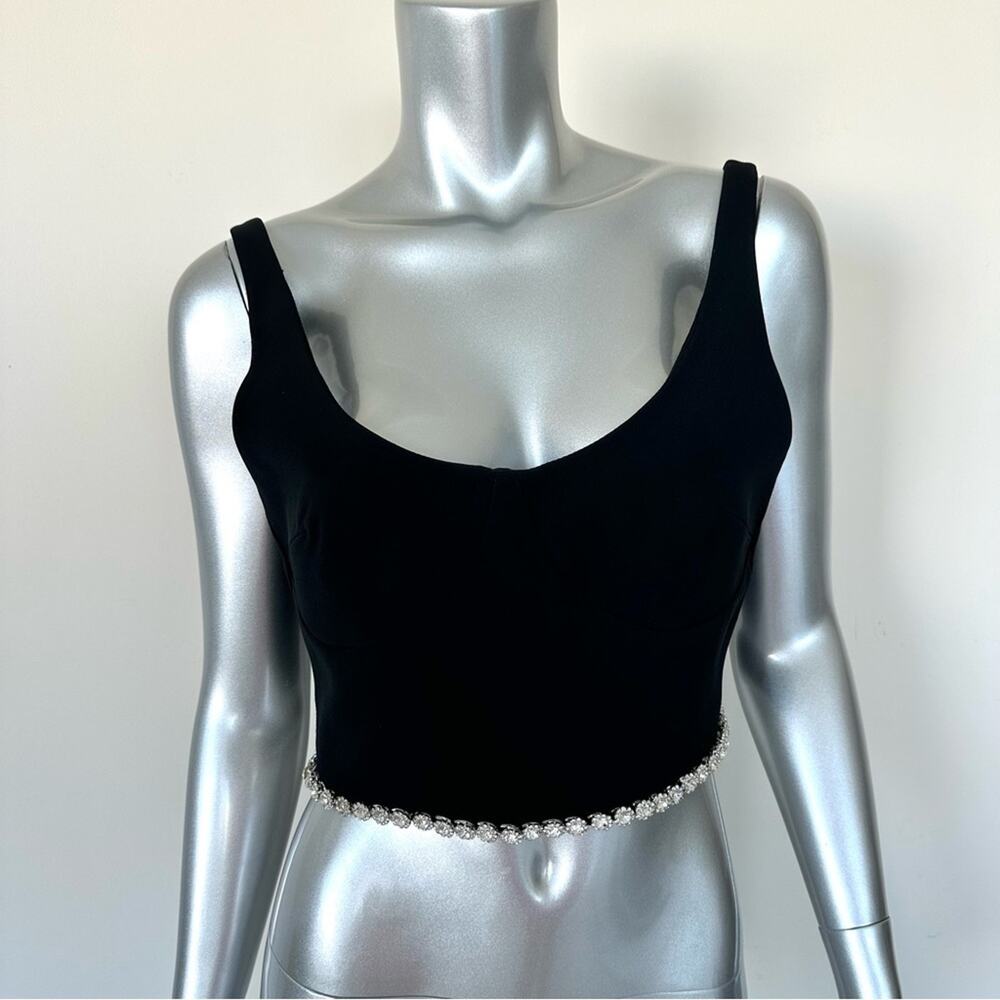 David Koma crop evening top established with Swarovski crystals   size 12 NWT!!!
